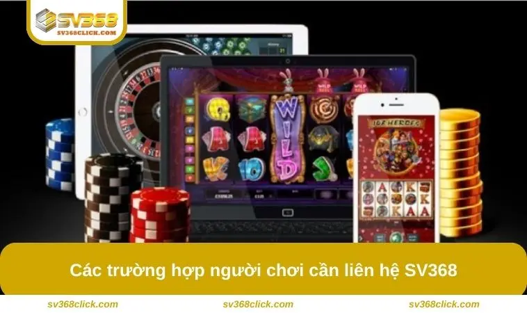 Các trường hợp người chơi cần liên hệ SV368